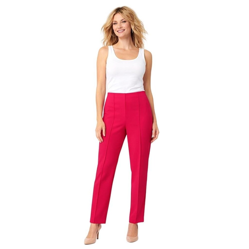 Rachel Zoe Size 2 Hot Pink Trousers Slim Fit Polyester Spandex Blend